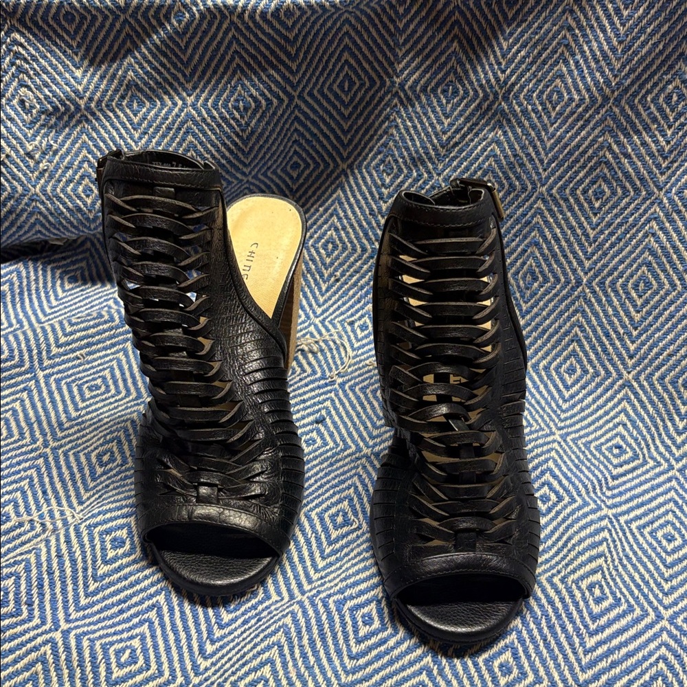 Chinese Laundry Black Heeled Sandals